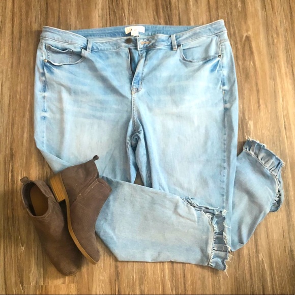 Lane Bryant Denim - Size 24 Ruffle Jeans